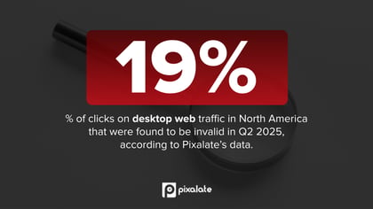 Q2 2025 Click Fraud Benchmarks Report - North America (promo email slide 1)