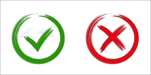 check-mark-and-x-mark