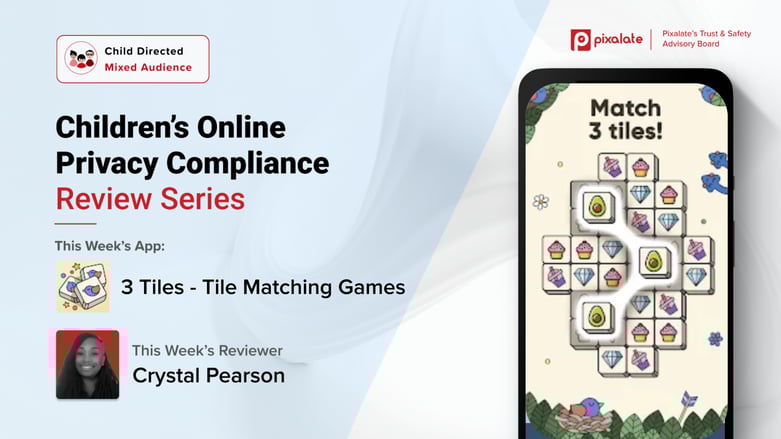 COPPA Manual Review Series Cover Graphic 3 Tiles - Tile Matching Games