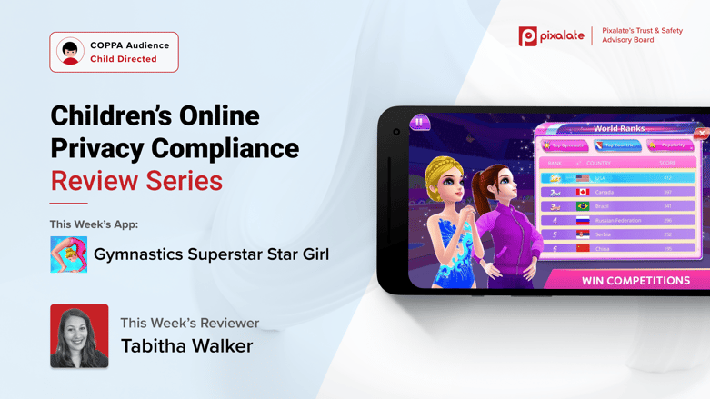 COPPA Manual Review Series Gymnastics Superstar Star Girl