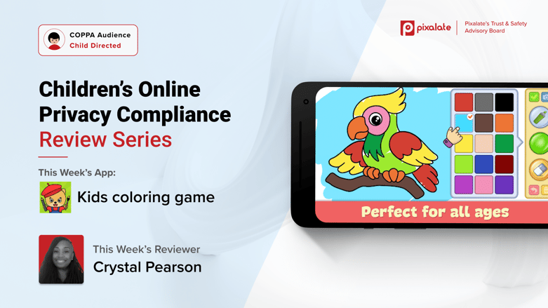 COPPA Manual Review Series Kids coloring game