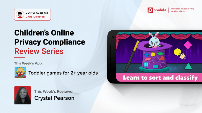 COPPA Manual Review Series Toddler games for 2+ year olds