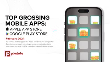 February 2024 Top Grossing Mobile Apps - blog and email cover