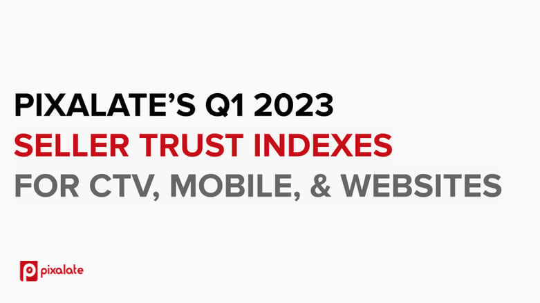 Q1 2023 Seller Trust Indexes FOR CTV, mobile, and websites