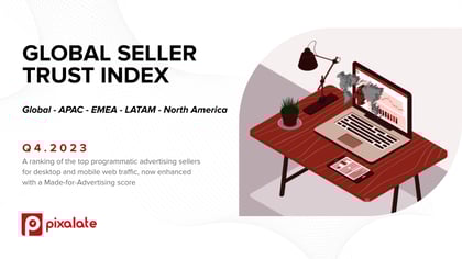 Q4 2023 Global Seller Trust Index for Websites blog and email cover