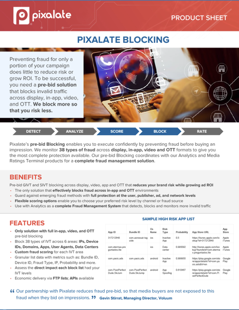 Pixalate Blocking