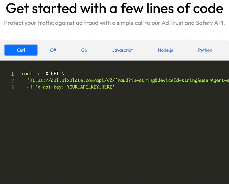 Get Started With a Few Lines of Code