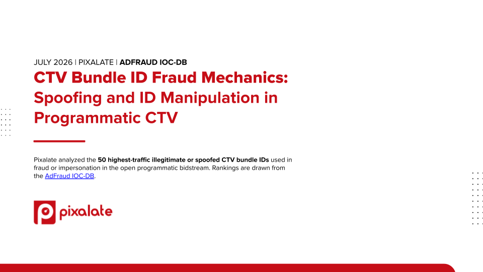 Pixalate’s July 2026 CTV Bundle ID Fraud Mechanics Report: Spoofing and ID Manipulation in Programmatic CTV across Apple TV, Roku, Samsung Smart TV and Amazon Fire TV